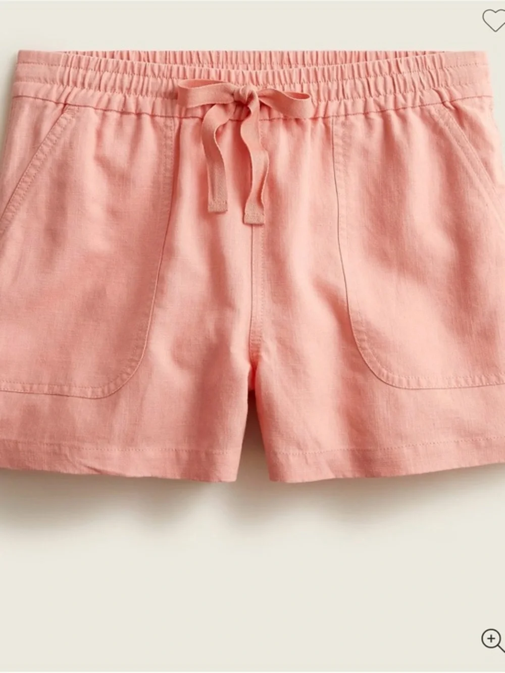 J.Crew Seaside Linen Blend‎ Shorts Romance Pink Medium
